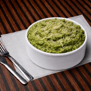 American Jacks Jackfruit Pesto Parmesan Banana Mashed Potatoes With Cheese.