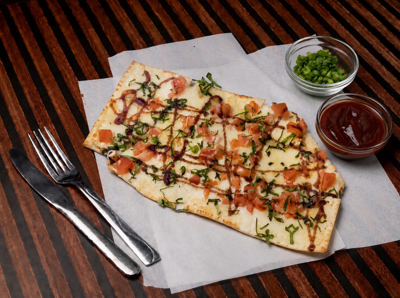 American Jacks Margarita Flatbread Pizza.