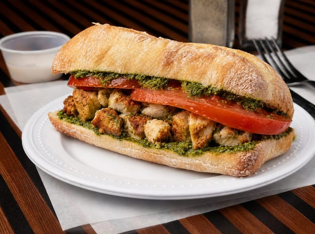American Jacks pesto sandwich
