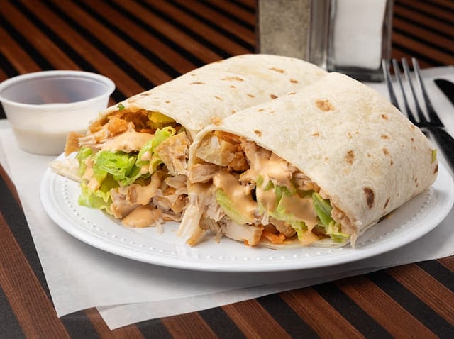 American Jacks Vegetarian Wrap.